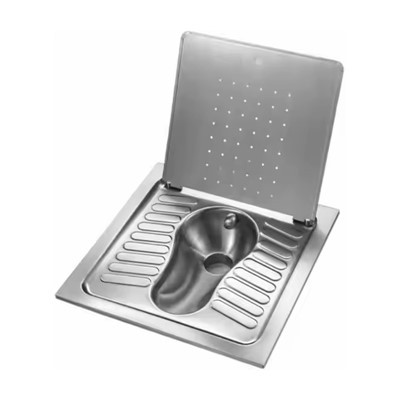 Toalet od nehrđajućeg čelika s poklopcem